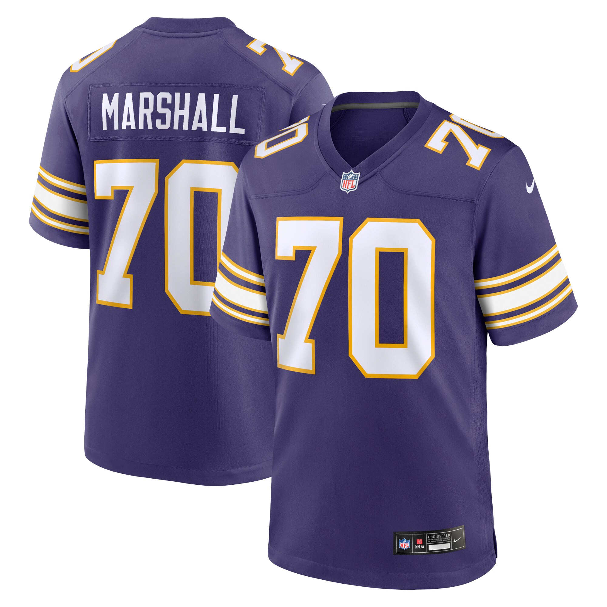Jim Marshall Minnesota Vikings Nike Classic Retired Player Jersey - Purple - PersonalJerseys