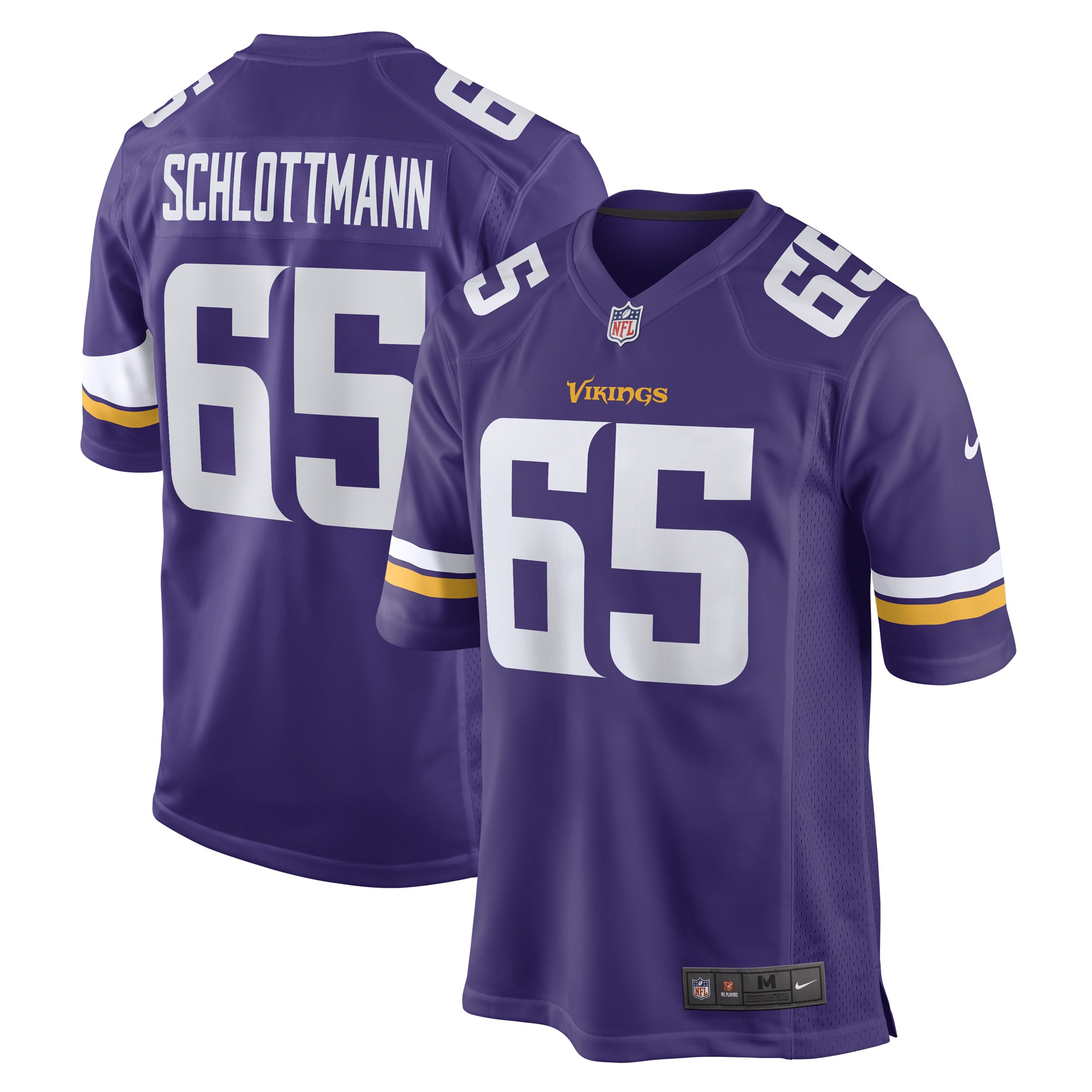 Austin Schlottmann Minnesota Vikings Nike Game Player Jersey - Purple - PersonalJerseys