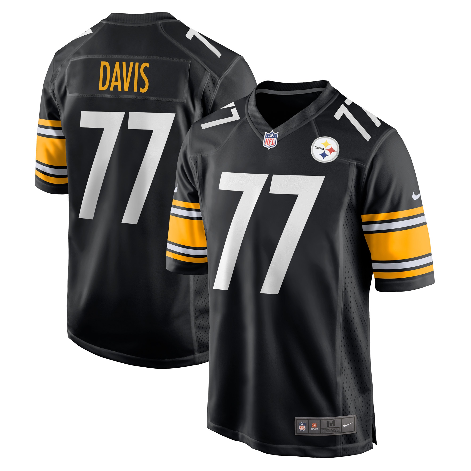 Jesse Davis Pittsburgh Steelers Nike Game Player Jersey - Black - PersonalJerseys