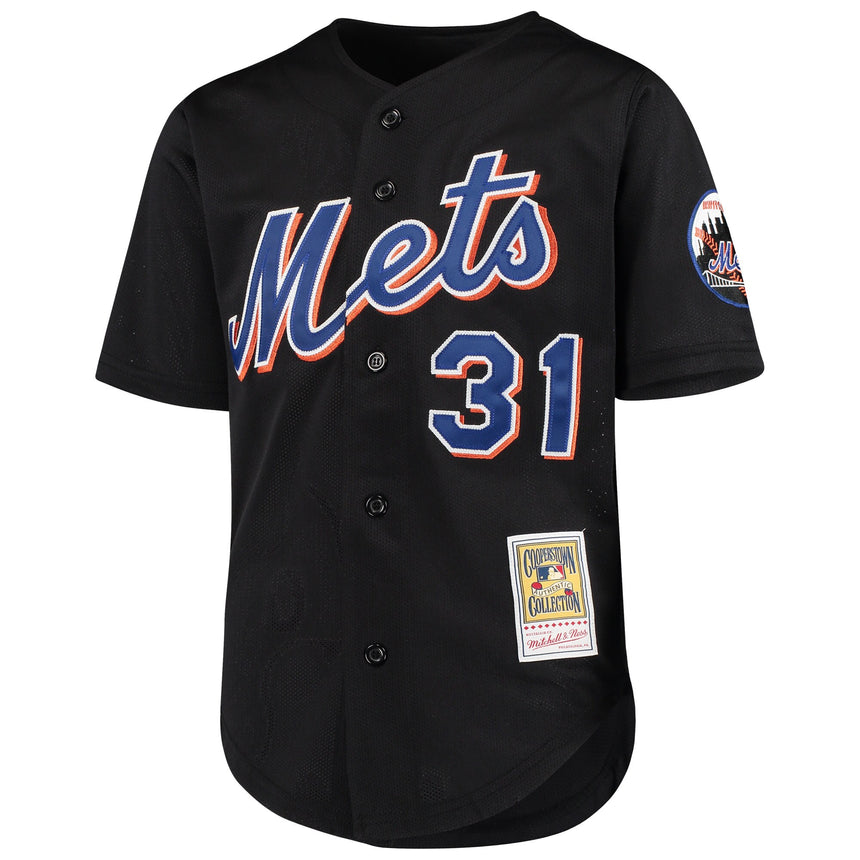 Youth New York Mets Mike Piazza Mitchell & Ness Black Cooperstown Collection Batting Practice Jersey - PersonalJerseys