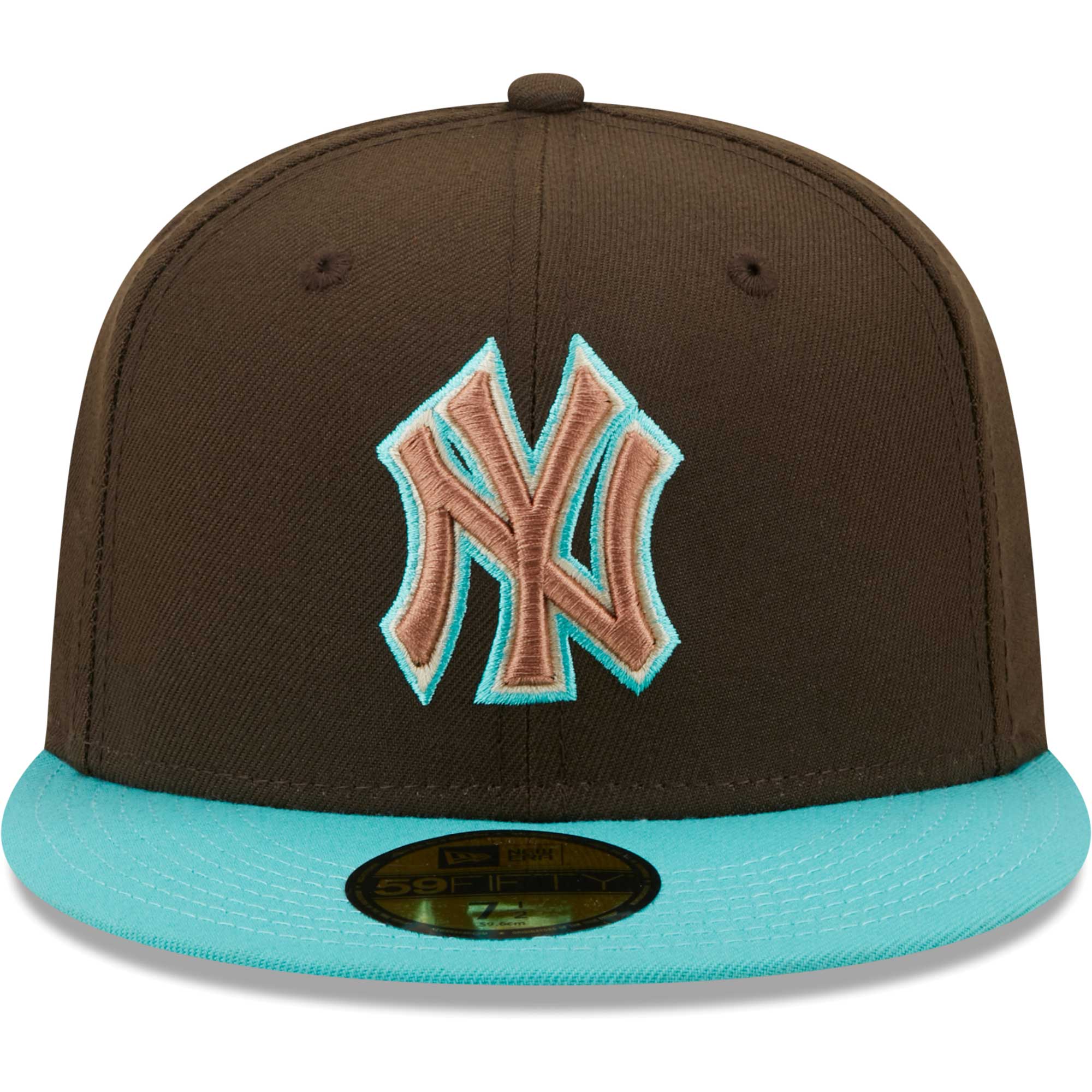 New York Yankees New Era  Walnut Mint 59FIFTY Fitted Hat - Brown/Mint - PersonalJerseys