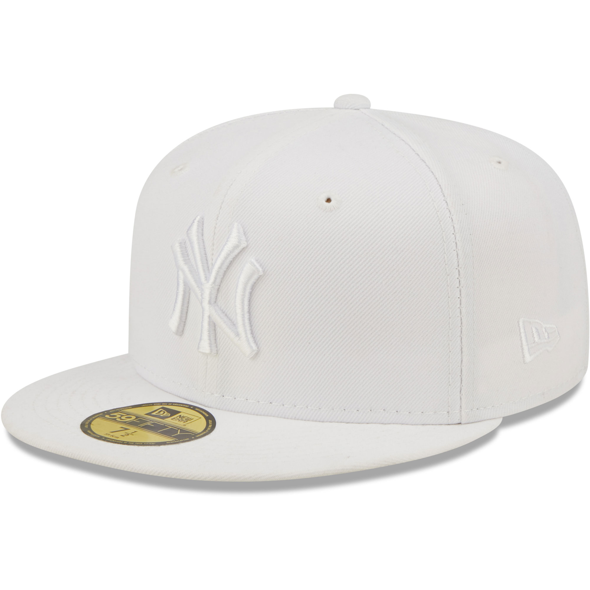 New York Yankees New Era White on White 59FIFTY Fitted Hat - PersonalJerseys