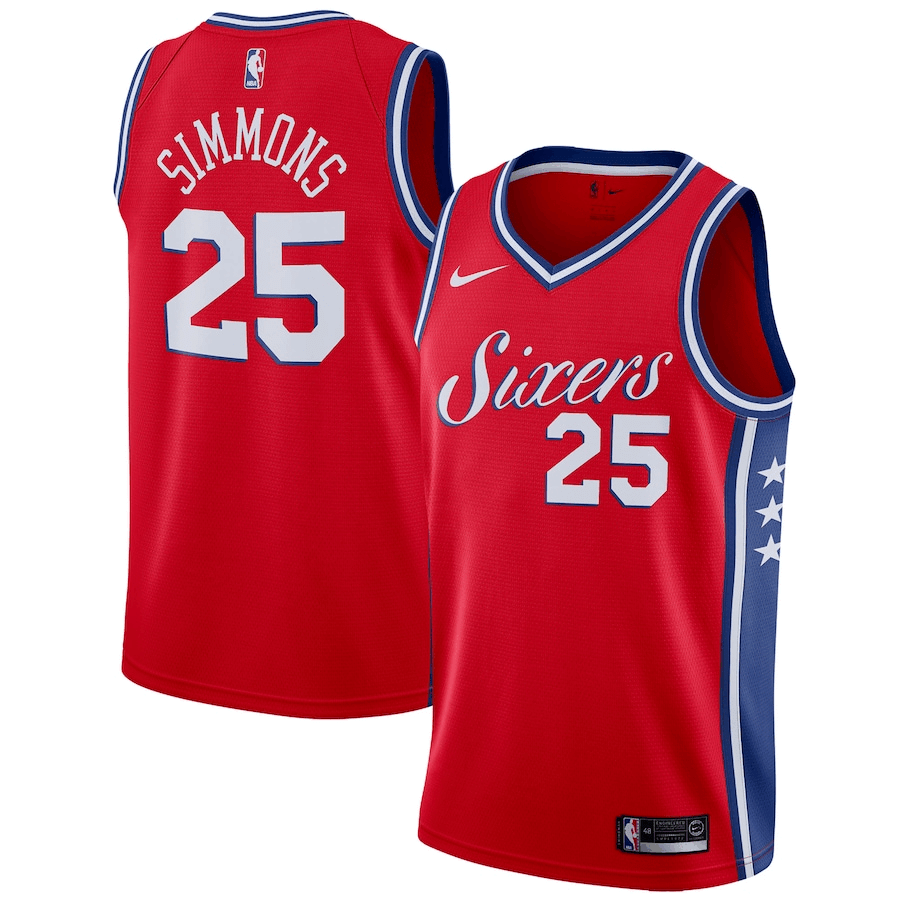 Ben Simmons Philadelphia 76ers Swingman Jersey - Statement Edition - Red - Friend Lounge Store - Shop for All Things Jerseys Sports - PersonalJerseys