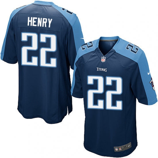 Men's Tennessee Titans Derrick Henry Alternate Game Navy Blue Jersey - PersonalJerseys