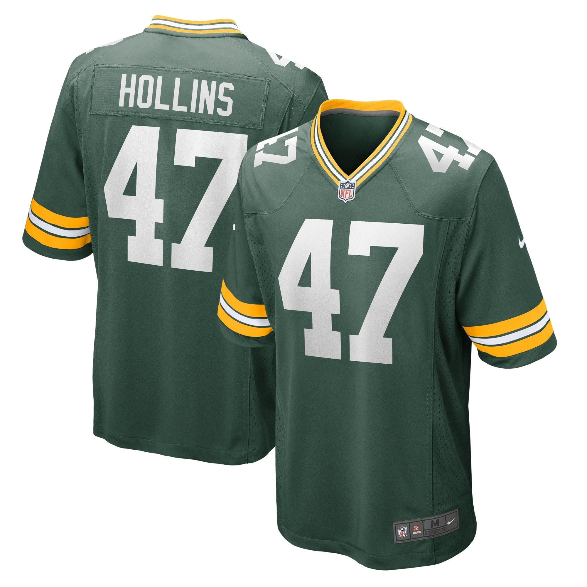 Men's Nike Justin Hollins Green Green Bay Packers Home Game Player Jersey - PersonalJerseys