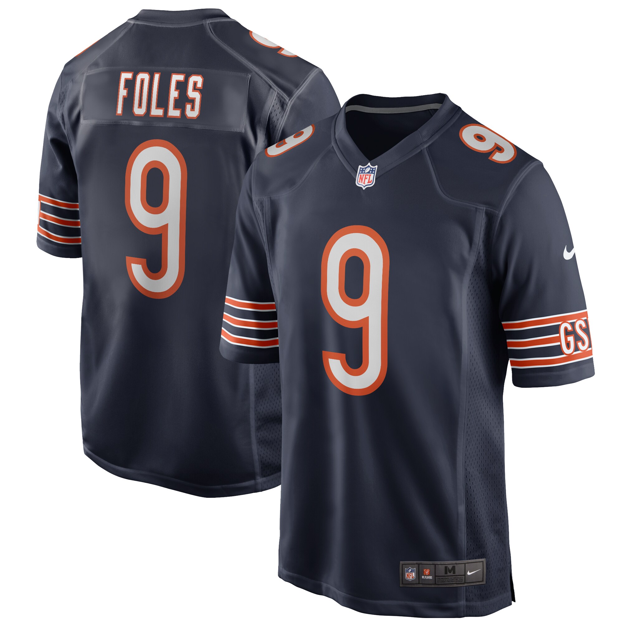 Nick Foles Chicago Bears Nike Game Player Jersey - Navy - PersonalJerseys