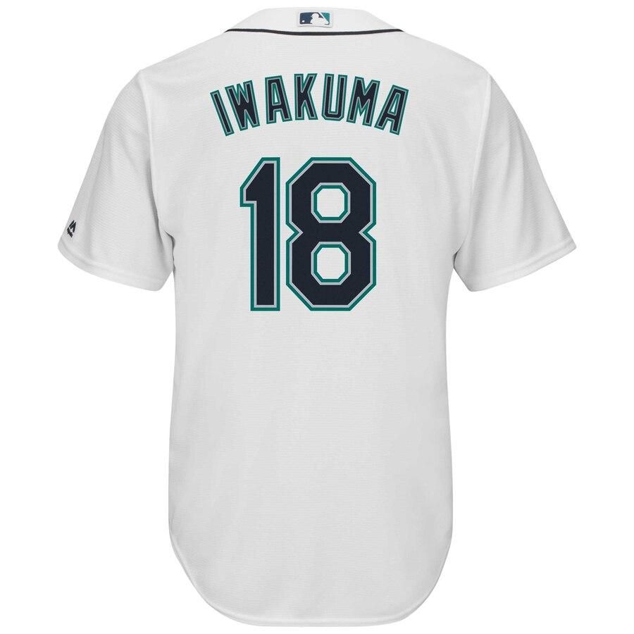 Hisashi Iwakuma Seattle Mariners Majestic Cool Base Player Jersey - White - Friend Lounge Store - Shop for All Things Jerseys Sports - PersonalJerseys