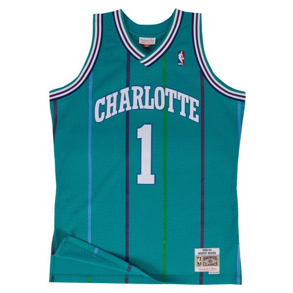 Men?ˉs Muggsy Bogues Charlotte Hornets 1992-93 Swingman Replica Jersey By Mitchell & Ness - PersonalJerseys