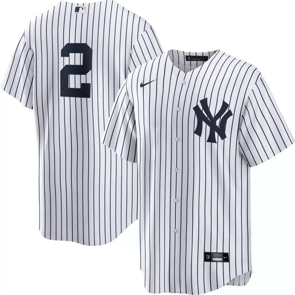 Youth New York Yankees Derek Jeter Replica Home Jersey - White - Sports Wear Jersey - PersonalJerseys