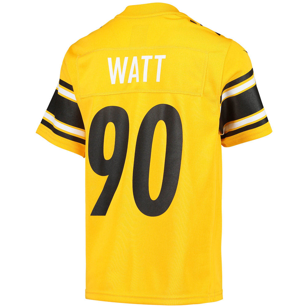 Youth Pittsburgh Steelers T.J. Watt Inverted Team Game Jersey Gold - Sports Wear Jersey - PersonalJerseys