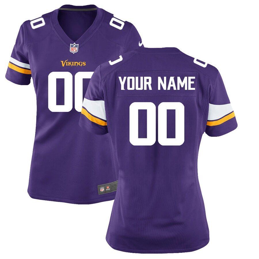 Minnesota Vikings Women's Custom Game Jersey - Purple - Friend Lounge Store - Shop for All Things Jerseys Sports - PersonalJerseys