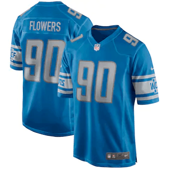 Trey Flowers Detroit Lions Game Player Jersey - Blue - Friend Lounge Store - Shop for All Things Jerseys Sports - PersonalJerseys