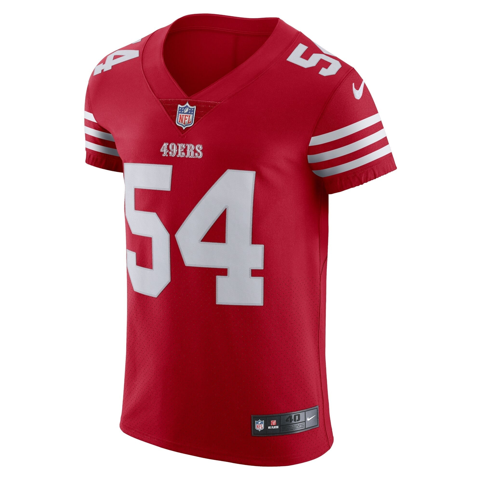 Men's Nike Fred Warner Scarlet San Francisco 49ers Vapor Elite Jersey - PersonalJerseys