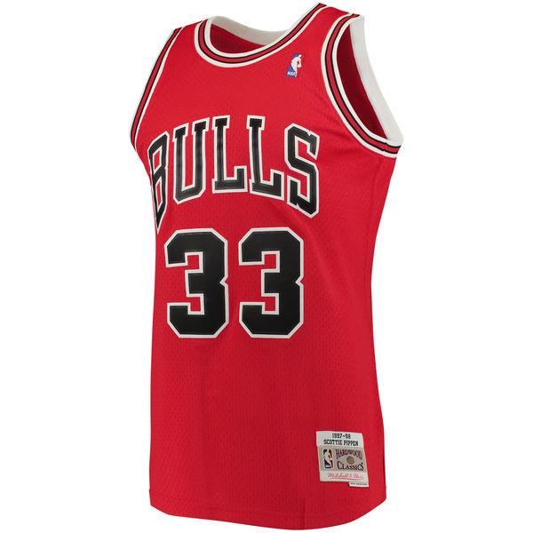 Mens Chicago Bulls Scottie Pippen Mitchell & Ness Red 1997-98 Hardwood Classics Swingman Jersey - PersonalJerseys