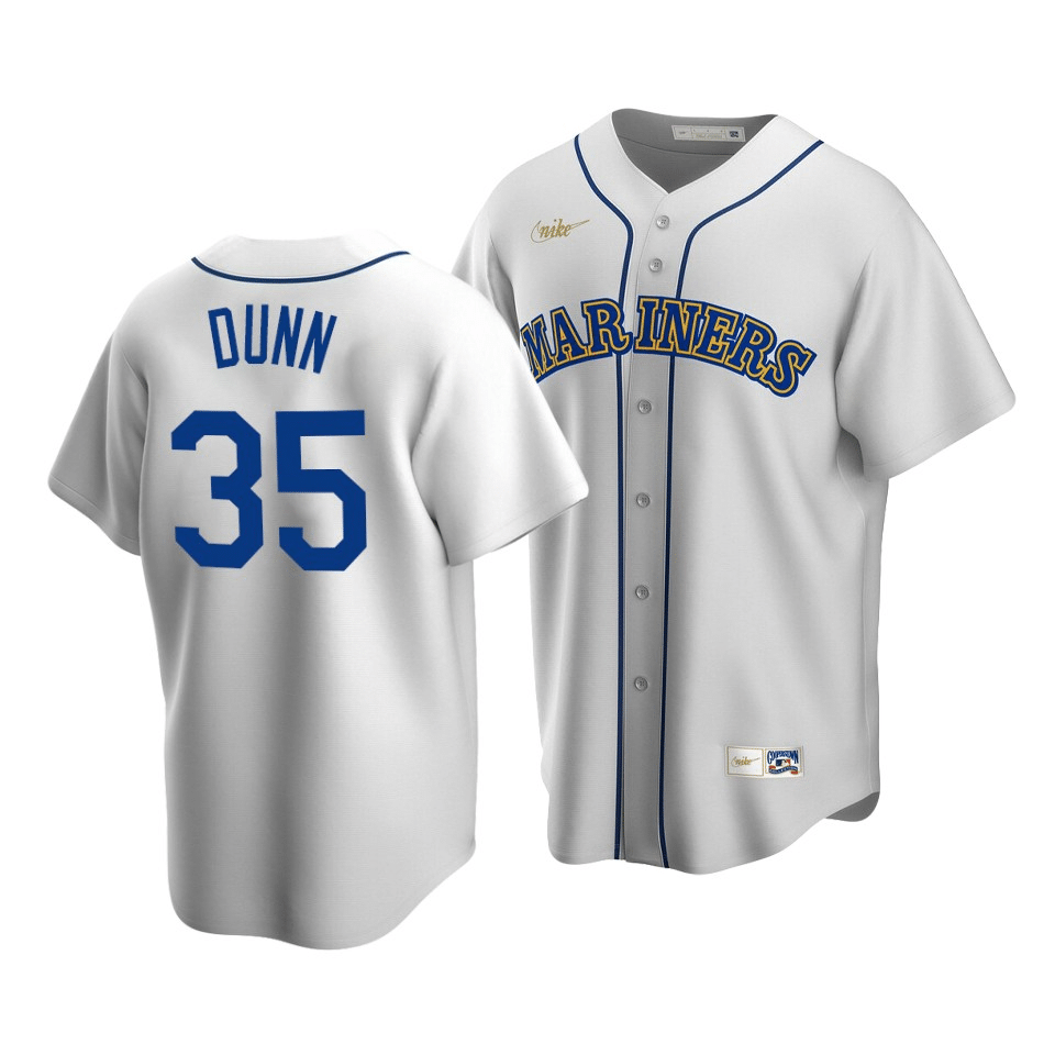 Men's Seattle Mariners Justin Dunn #35 Cooperstown Collection White Home Jersey - Friend Lounge Store - Shop for All Things Jerseys Sports - PersonalJerseys