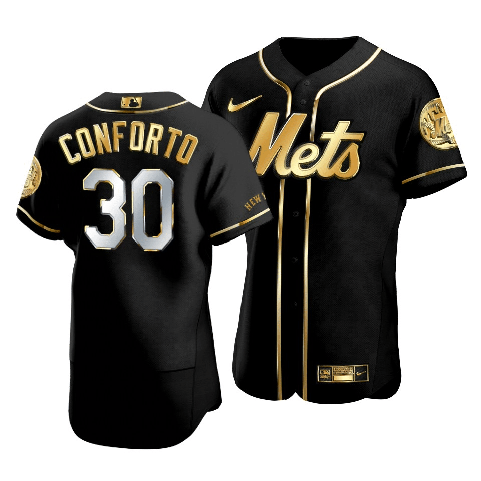 Men's New York Mets Michael Conforto #30 Golden Edition Black Jersey - Friend Lounge Store - Shop for All Things Jerseys Sports - PersonalJerseys