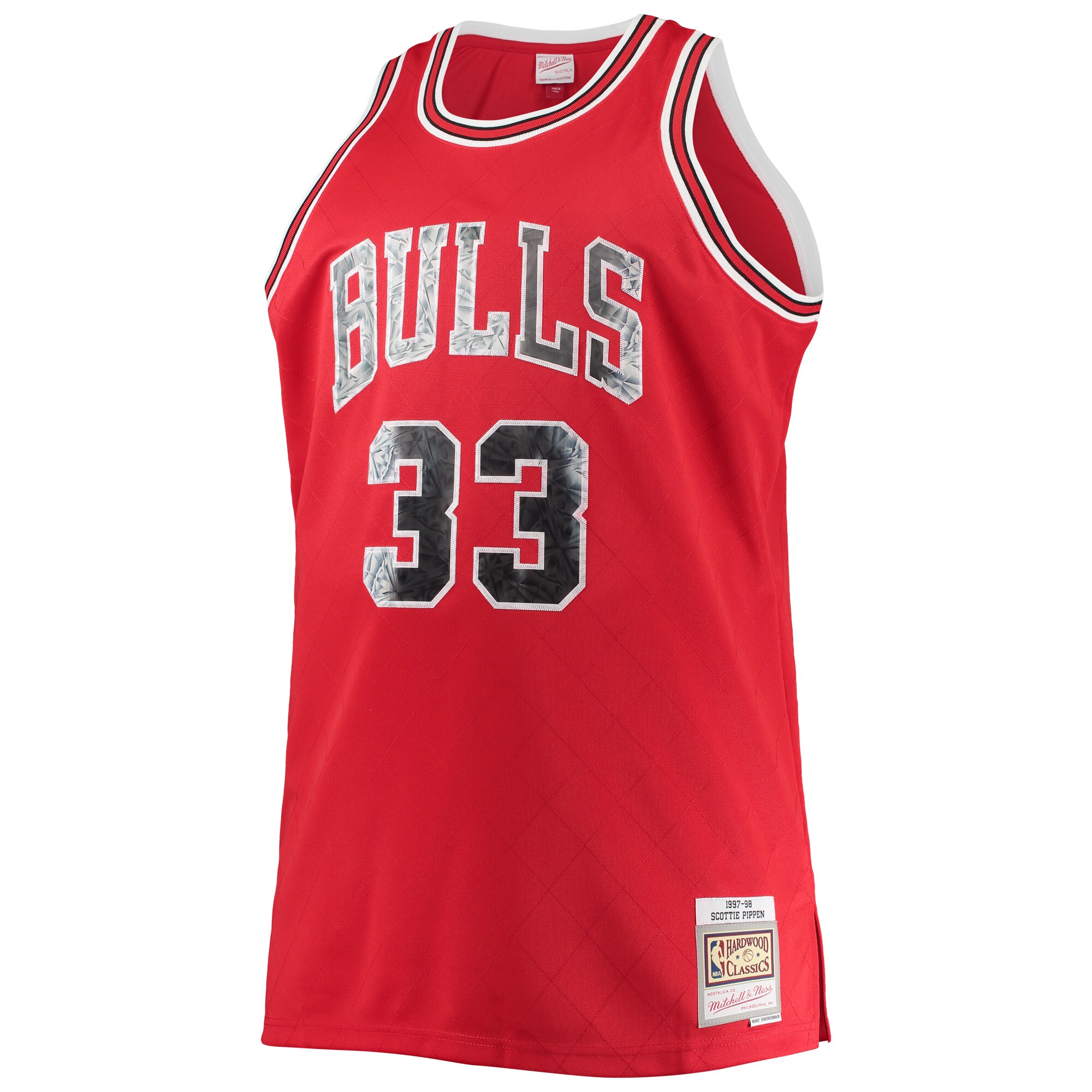 Scottie Pippen Chicago Bulls Mitchell &Ness Big &Tall 1997-98 NBA 75th Anniversary Diamond Swingman Jersey - Red - PersonalJerseys