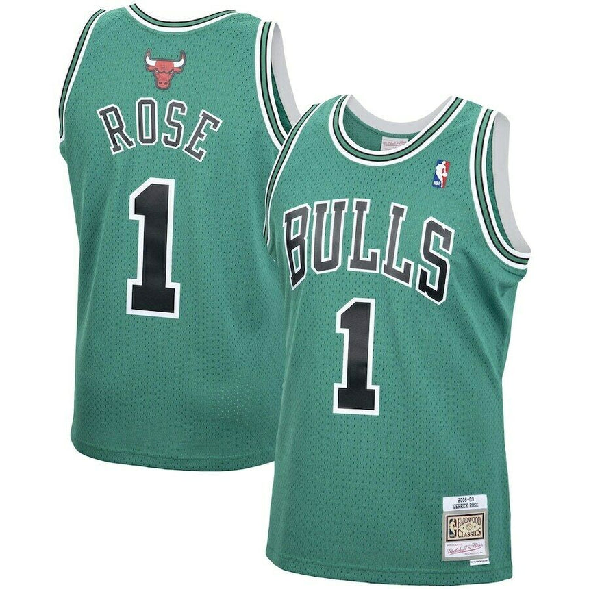 Youth Chicago Bulls Derrick Rose Mitchell &Ness Kelly Green Hardwood Classics Swingman Jersey - PersonalJerseys
