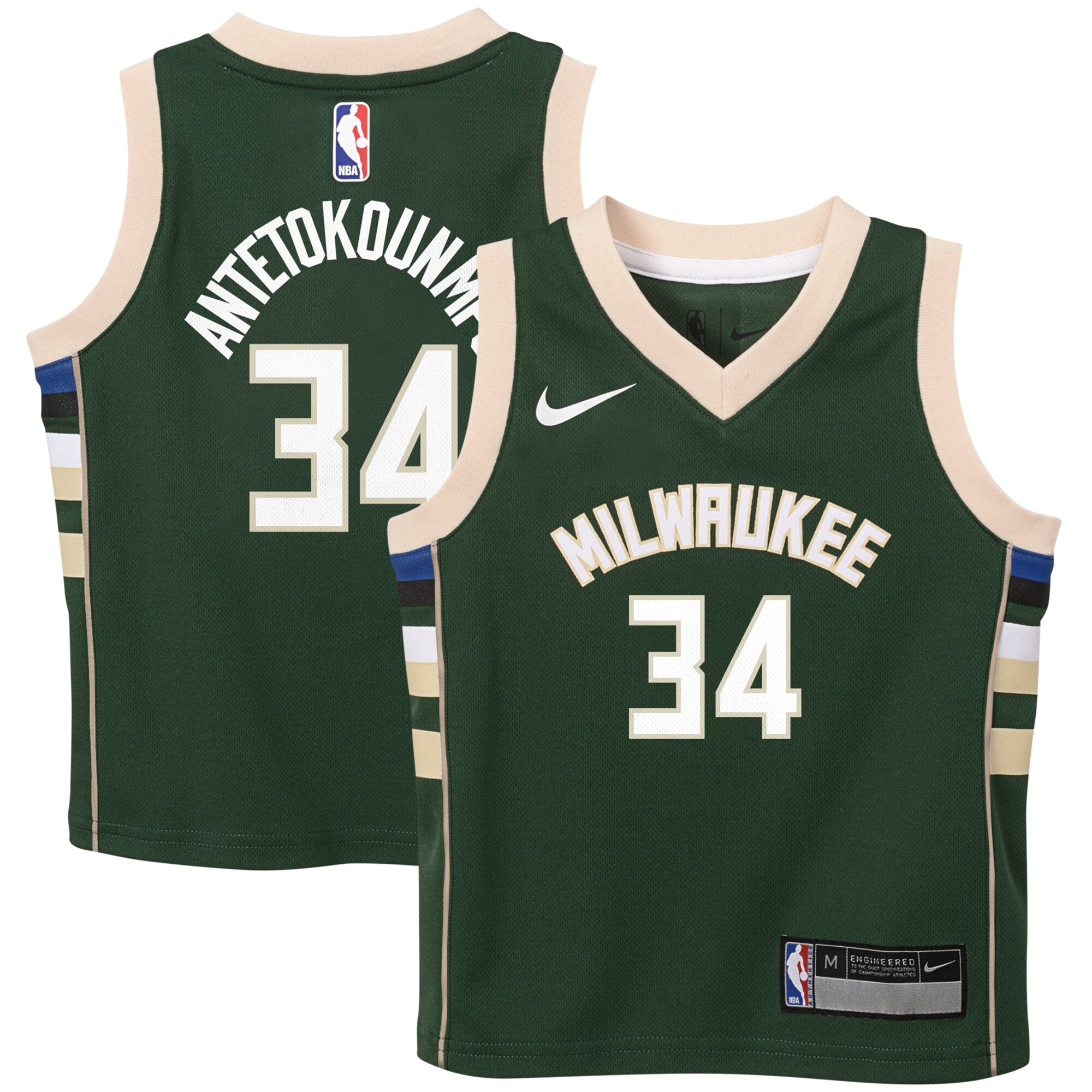 Giannis Antetokounmpo Milwaukee Bucks Nike Preschool Swingman Player Jersey - Icon Edition - Hunter Green - PersonalJerseys