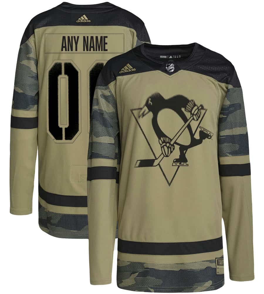 Pittsburgh Penguins Military Appreciation Team Authentic Custom Practice Jersey - Camo - Friend Lounge Store - Shop for All Things Jerseys Sports - PersonalJerseys