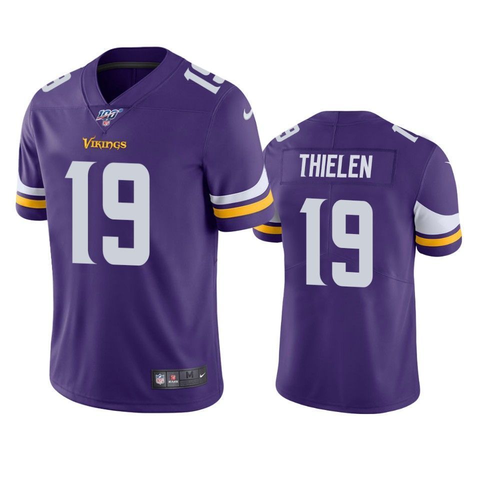 Minnesota Vikings Adam Thielen Purple 100th Season Vapor Limited Jersey - Friend Lounge Store - Shop for All Things Jerseys Sports - PersonalJerseys