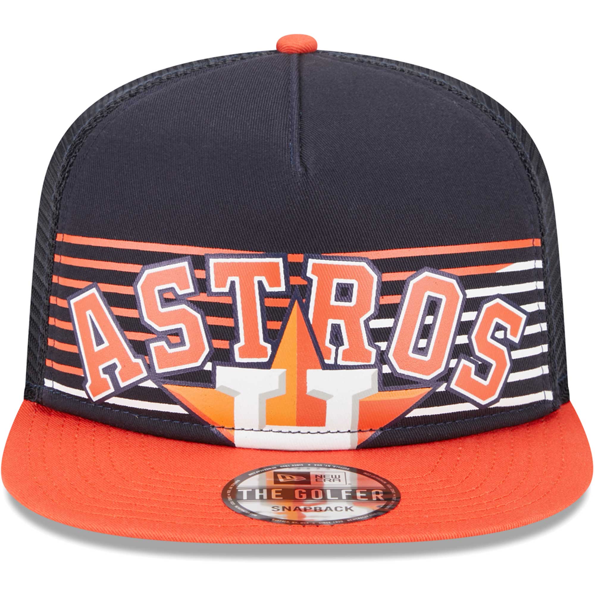 Houston Astros New Era Speed Golfer Trucker Snapback Hat - Navy - PersonalJerseys