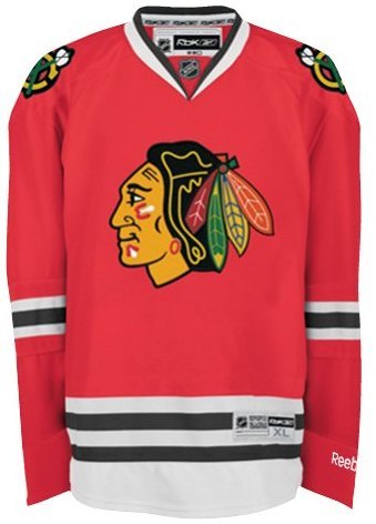 Chicago Blackhawks Mens Bobby Hull Premier Home Jersey with AUTHENTIC TACKLE-TWILL LETTERING - Sports Wear Jersey - PersonalJerseys