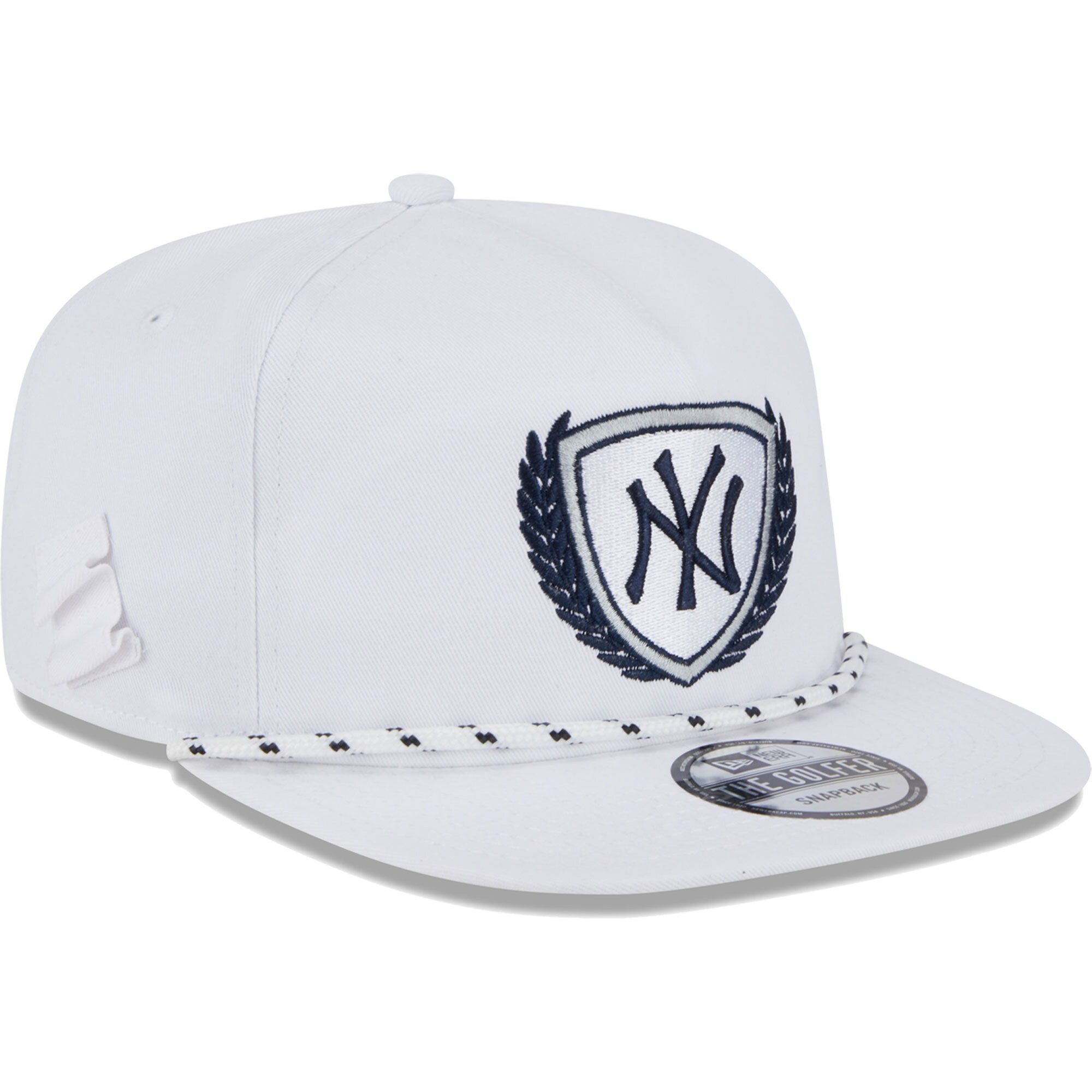 New York Yankees New Era Golfer Tee 9FIFTY Snapback Hat - White - PersonalJerseys