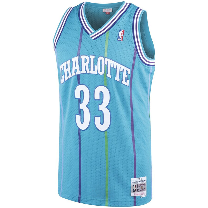 Men?ˉs Alonzo Mourning Charlotte Hornets 1992-93 Swingman Replica Jersey By Mitchell & Ness - PersonalJerseys