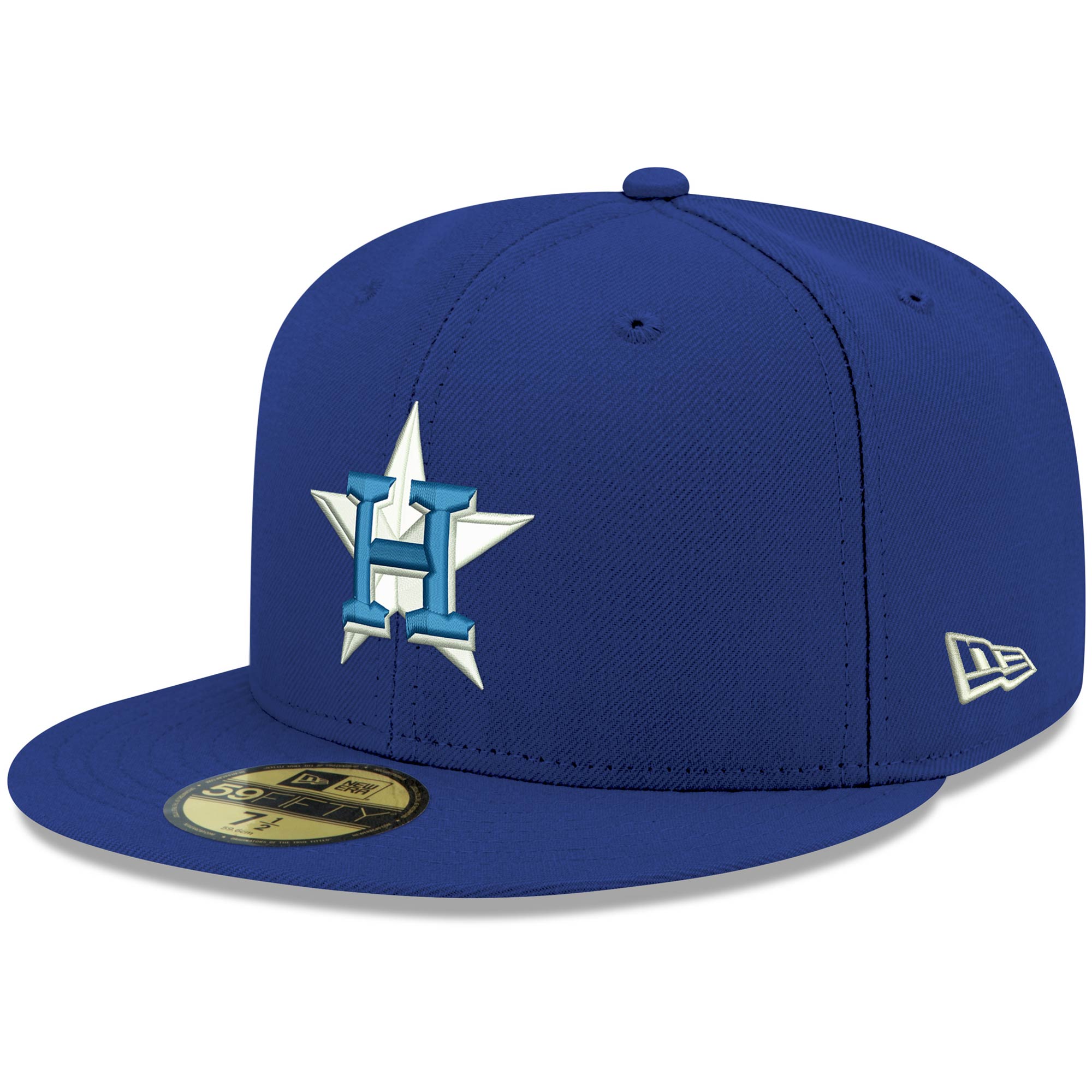 Houston Astros New Era White Logo 59FIFTY Fitted Hat - Royal - PersonalJerseys