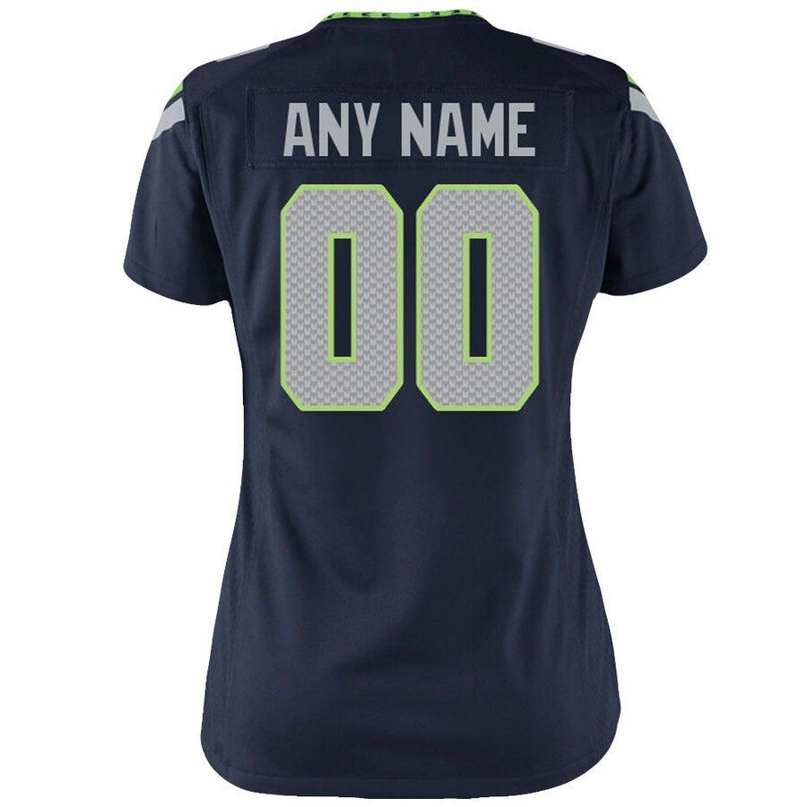 Seattle Seahawks Women's Custom Game Jersey - College Navy - Friend Lounge Store - Shop for All Things Jerseys Sports - PersonalJerseys
