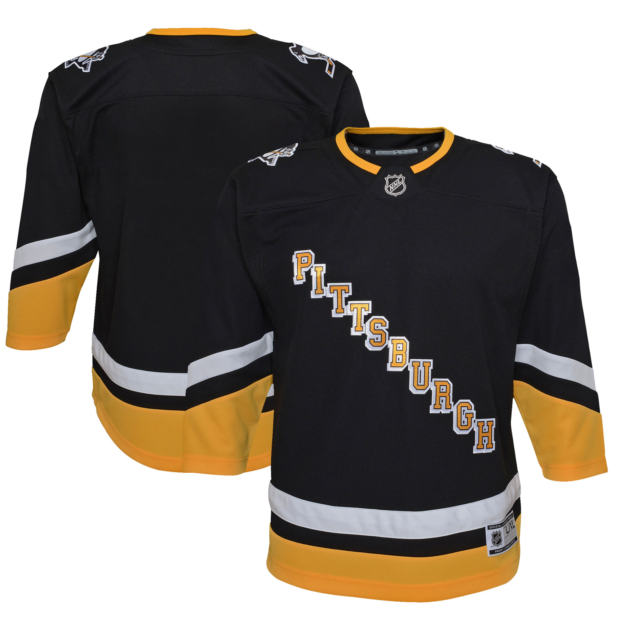 Pittsburgh Penguins Youth 2021/22 Alternate Premier Jersey - Black - PersonalJerseys