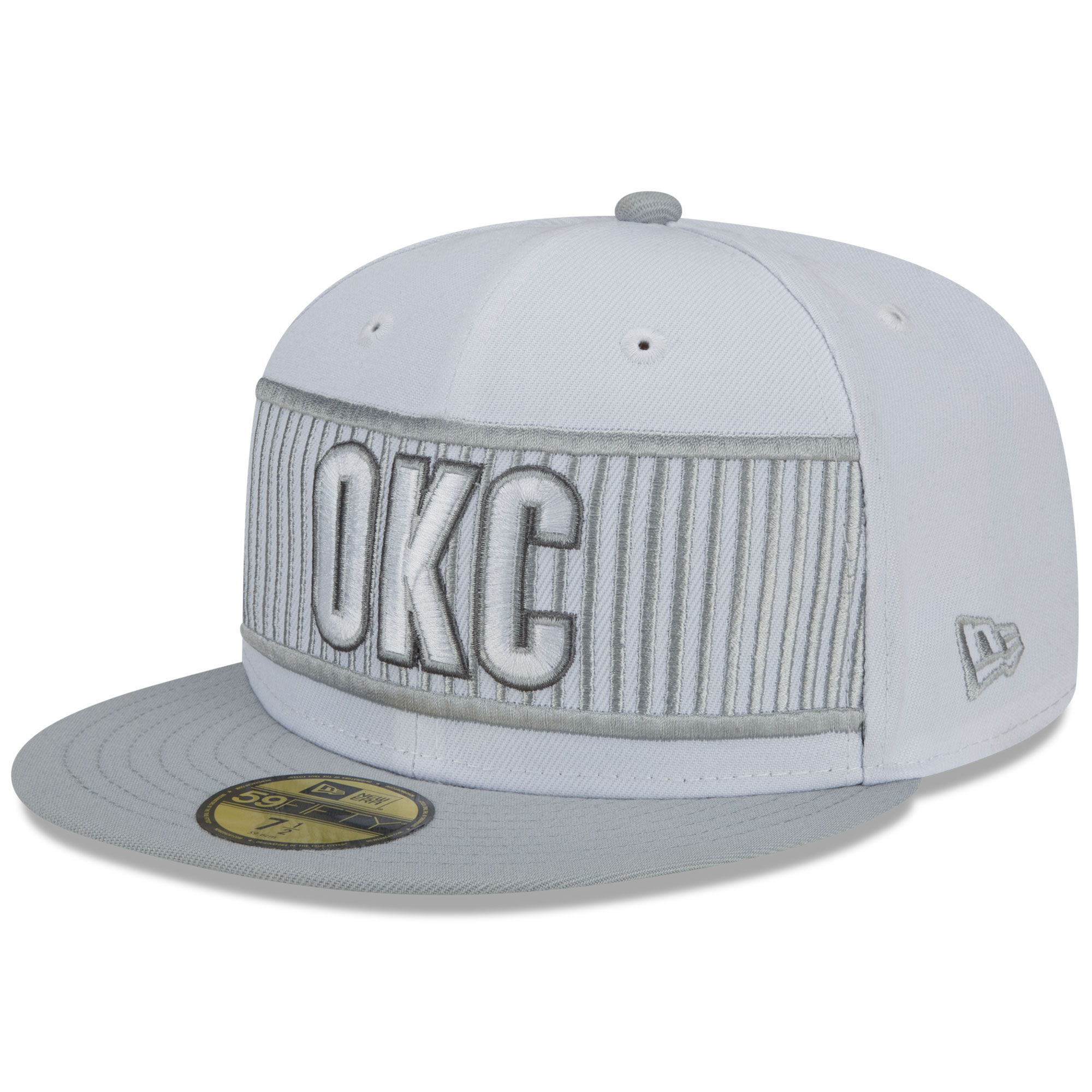 Oklahoma City Thunder New Era 2021/22 City Edition Official 59FIFTY Fitted Hat - White - PersonalJerseys