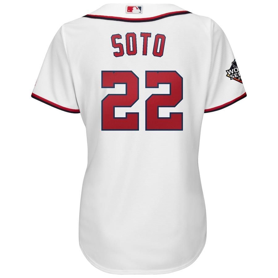 Juan Soto Washington Nationals Majestic Women's 2019 World Series Bound Official Cool Base Player Jersey - White - Friend Lounge Store - Shop for All Things Jerseys Sports - PersonalJerseys
