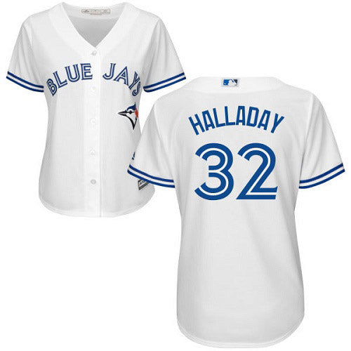Women's Toronto Blue Jays Roy Halladay Replica Home Jersey - White - PersonalJerseys