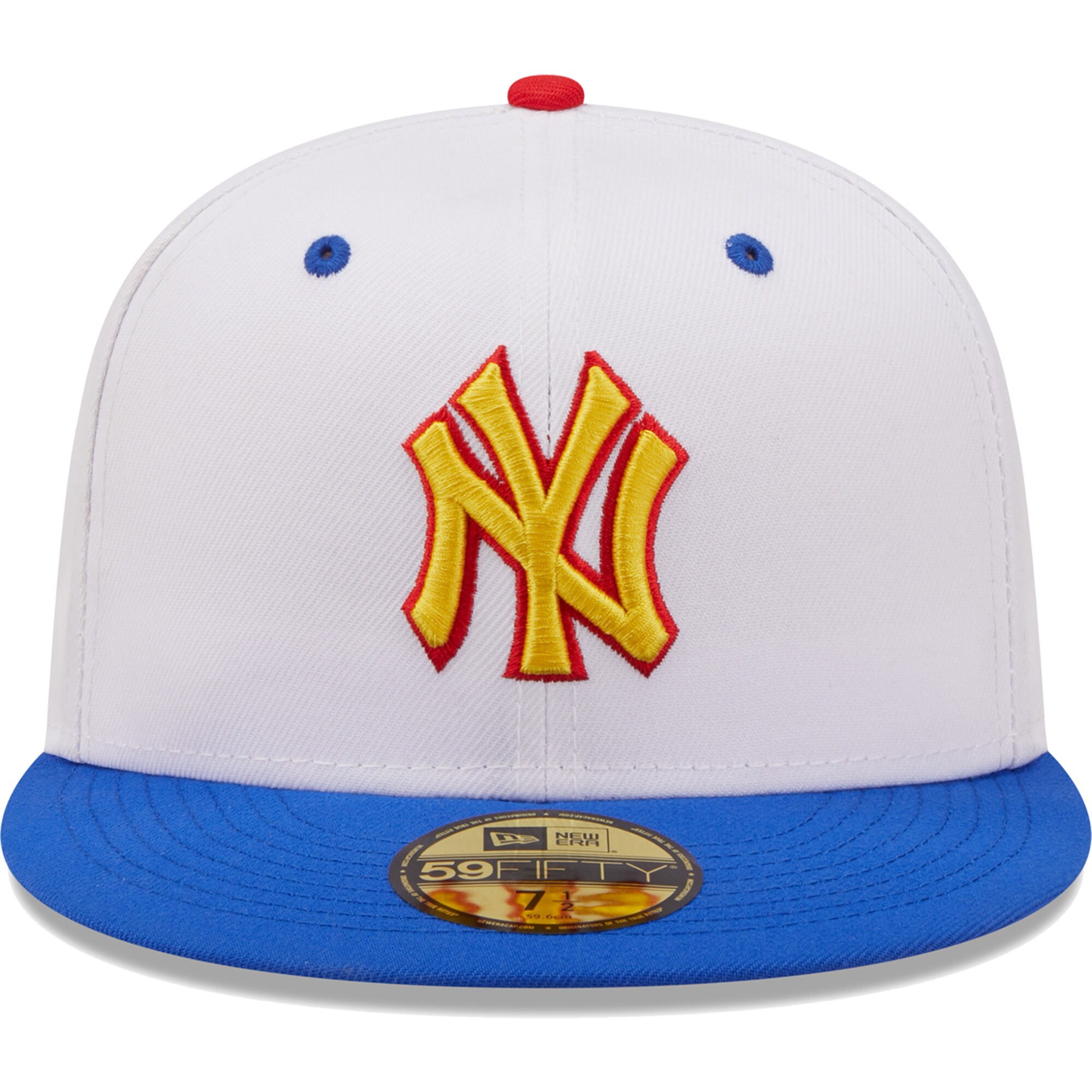 New York Yankees New Era 1999 World Series Cherry Lolli 59FIFTY Fitted Hat - White/Royal - PersonalJerseys