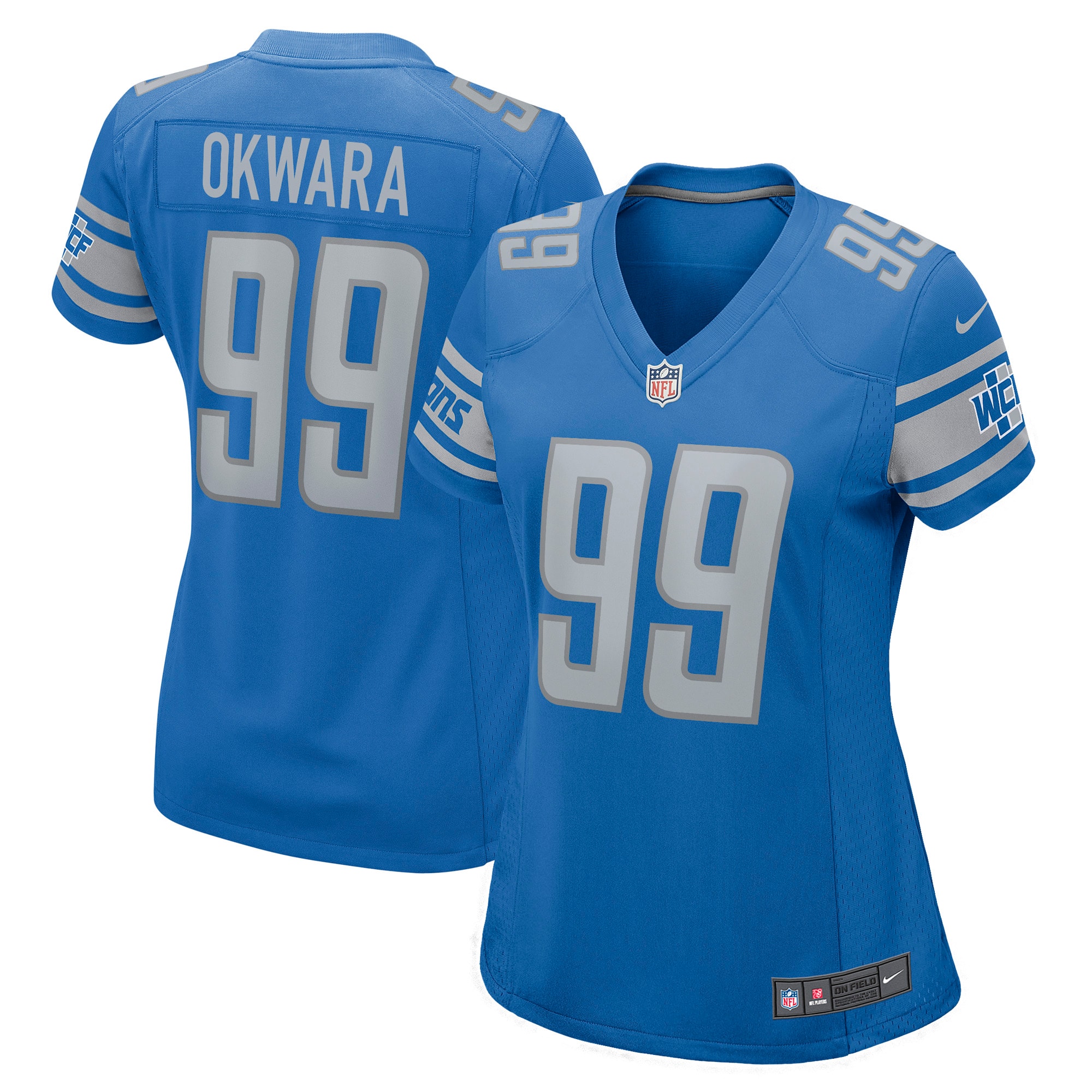Detroit Lions Julian Okwara Blue Game Player Jersey for Youth Women Men - Friend Lounge Store - Shop for All Things Jerseys Sports - PersonalJerseys