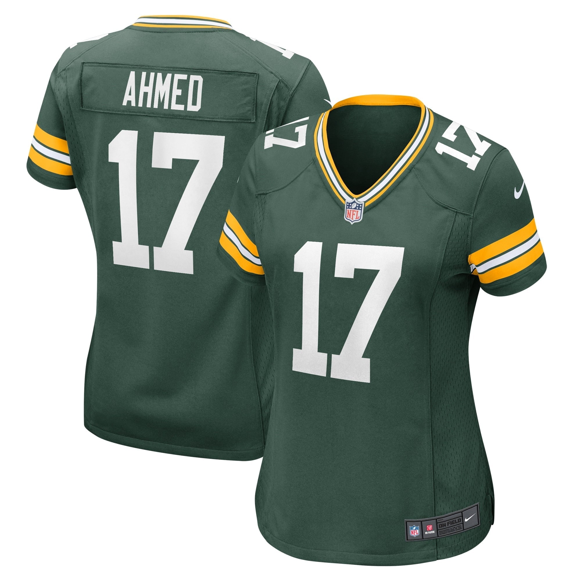 Women's Nike Ramiz Ahmed Green Green Bay Packers Home Game Player Jersey - PersonalJerseys