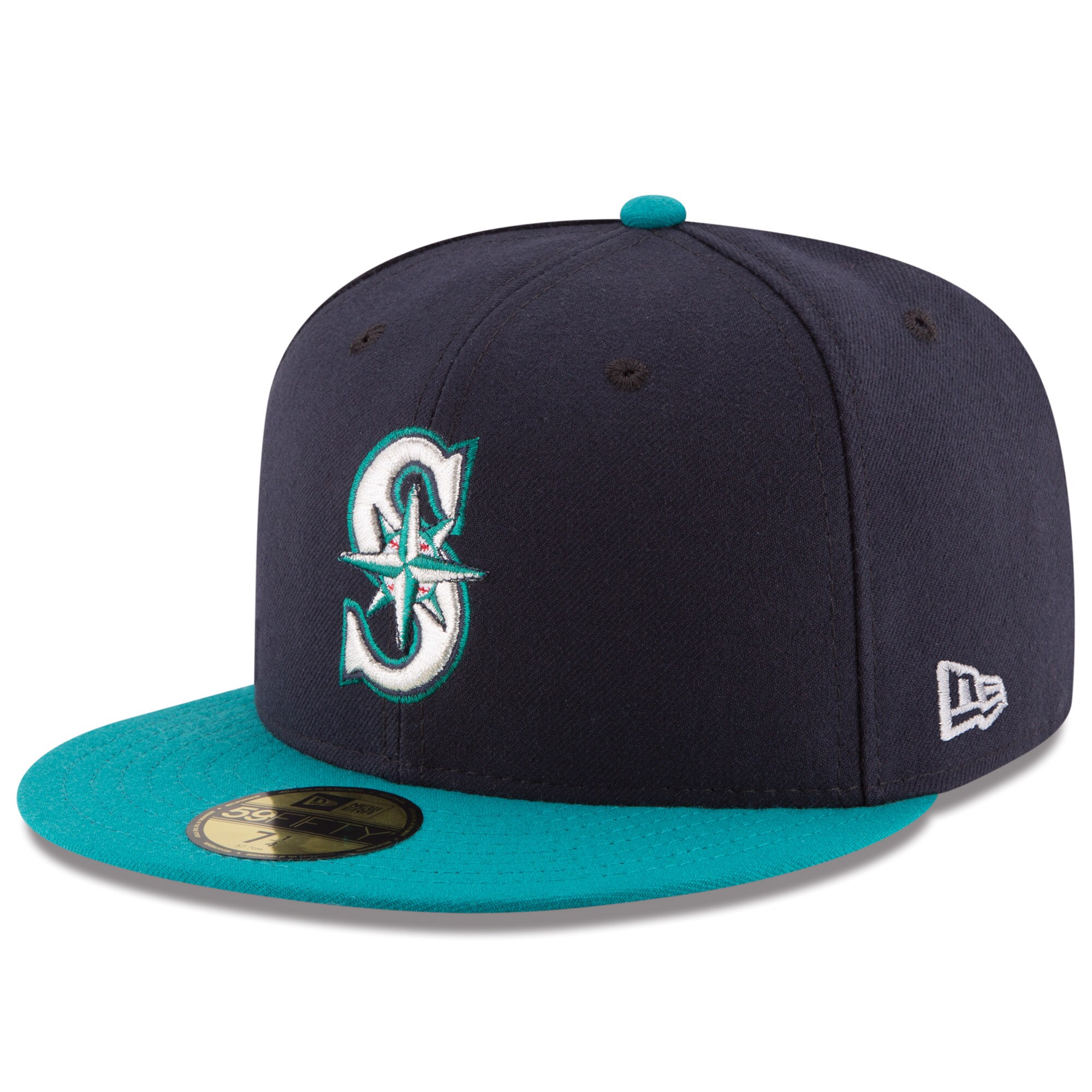 Seattle Mariners New Era Alternate Authentic Collection On Field 59FIFTY Fitted Hat - Navy/Aqua - PersonalJerseys