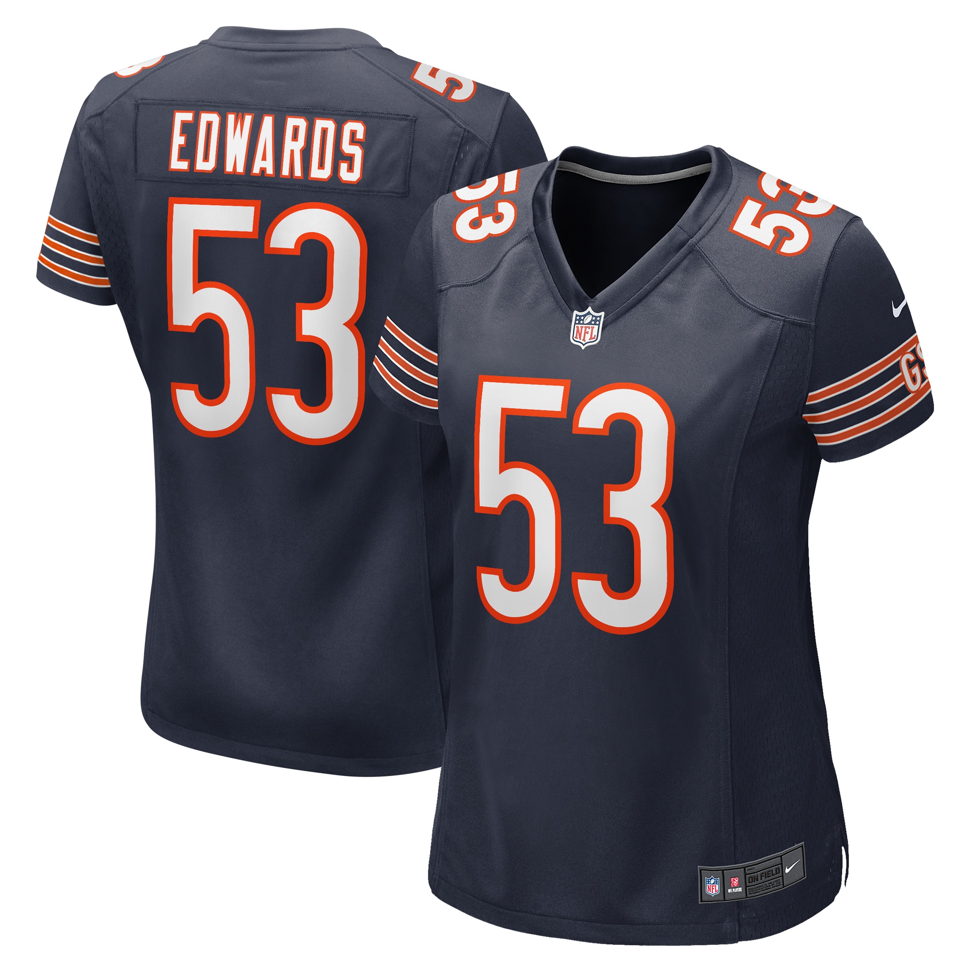 TJ Edwards Chicago Bears Nike Women's Game Player Jersey - Navy - PersonalJerseys