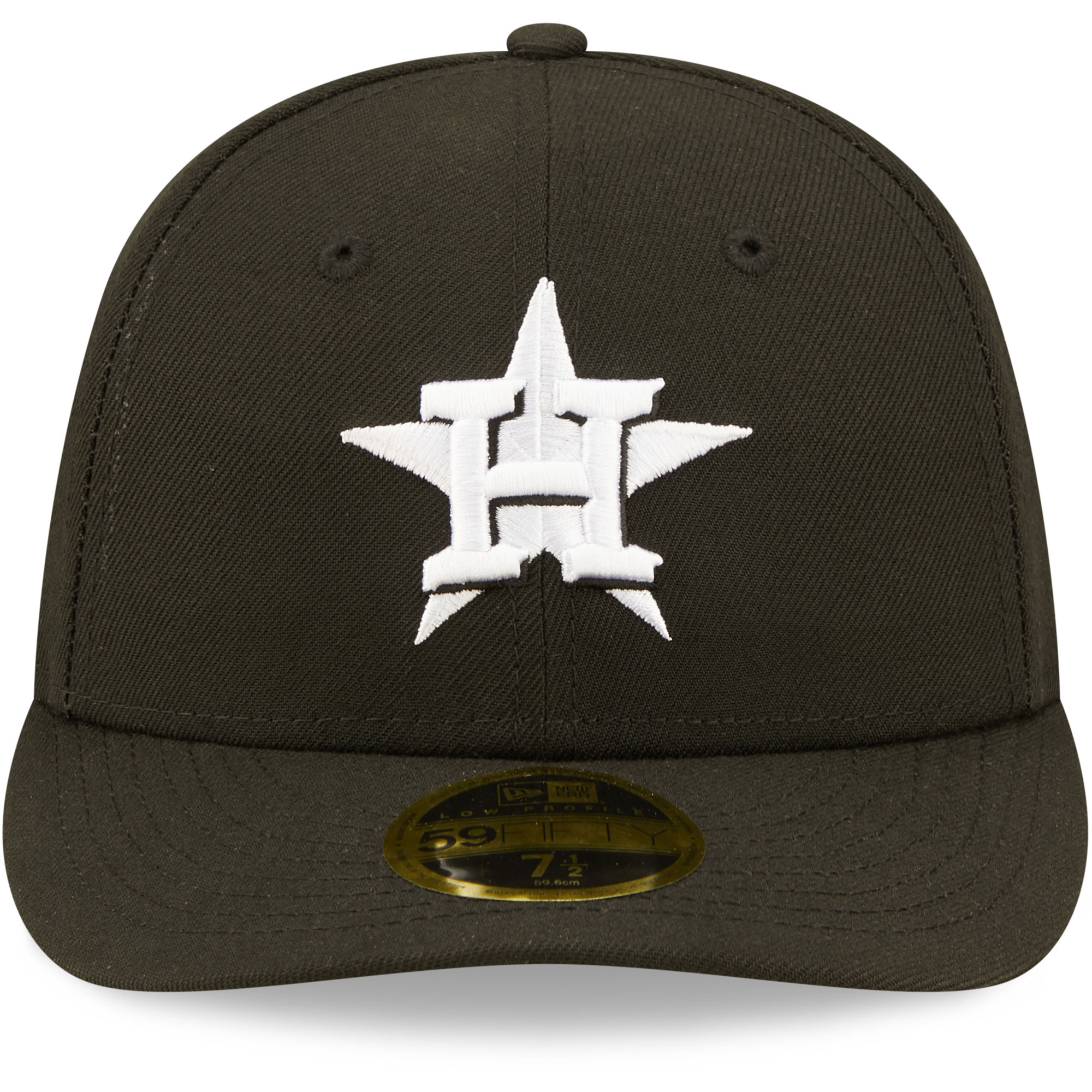 Houston Astros New Era Black & White Low Profile 59FIFTY Fitted Hat - PersonalJerseys