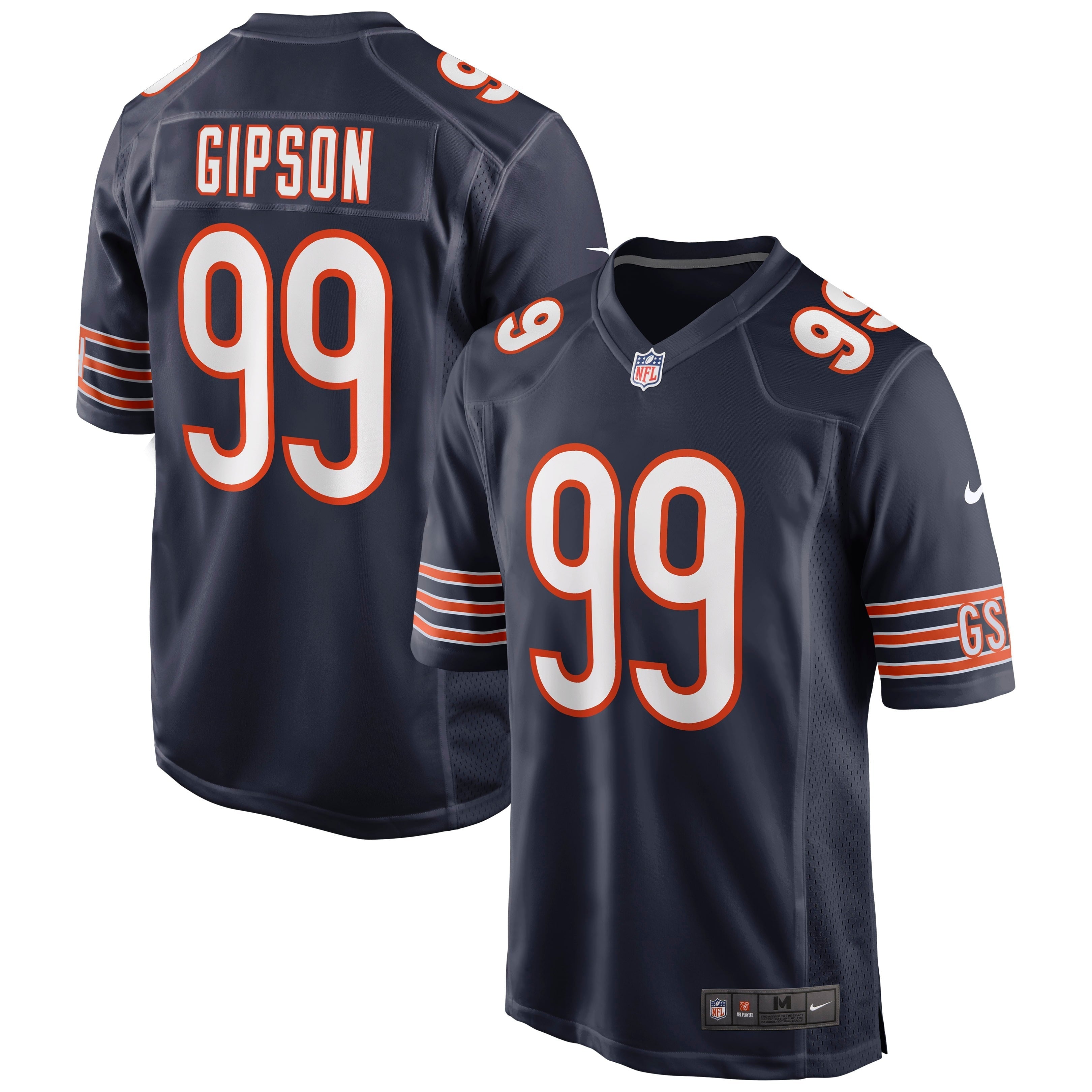 Men's Nike Trevis Gipson Navy Chicago Bears Game Jersey - PersonalJerseys