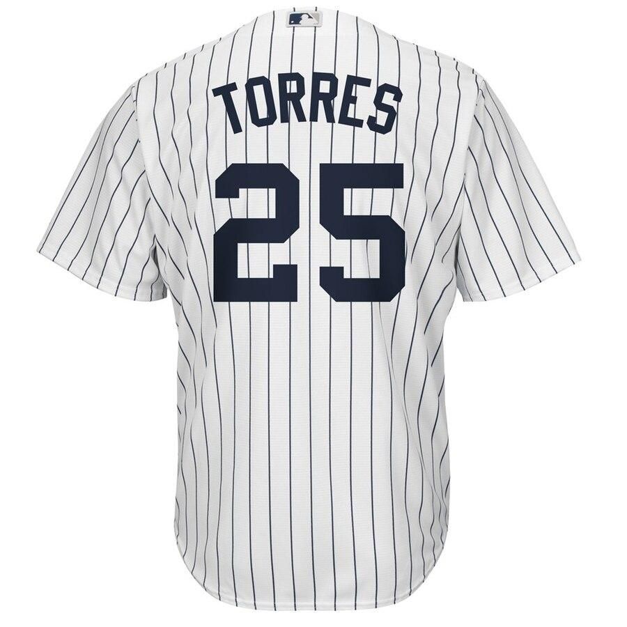 Gleyber Torres New York Yankees Majestic Home Big And Tall Cool Base Player Jersey - White Navy - Friend Lounge Store - Shop for All Things Jerseys Sports - PersonalJerseys