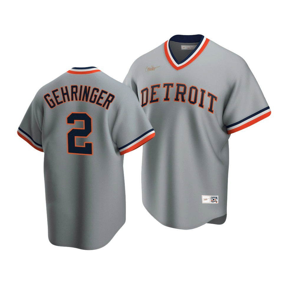 Men's Detroit Tigers Charlie Gehringer #2 Cooperstown Collection Gray Road Jersey - Friend Lounge Store - Shop for All Things Jerseys Sports - PersonalJerseys