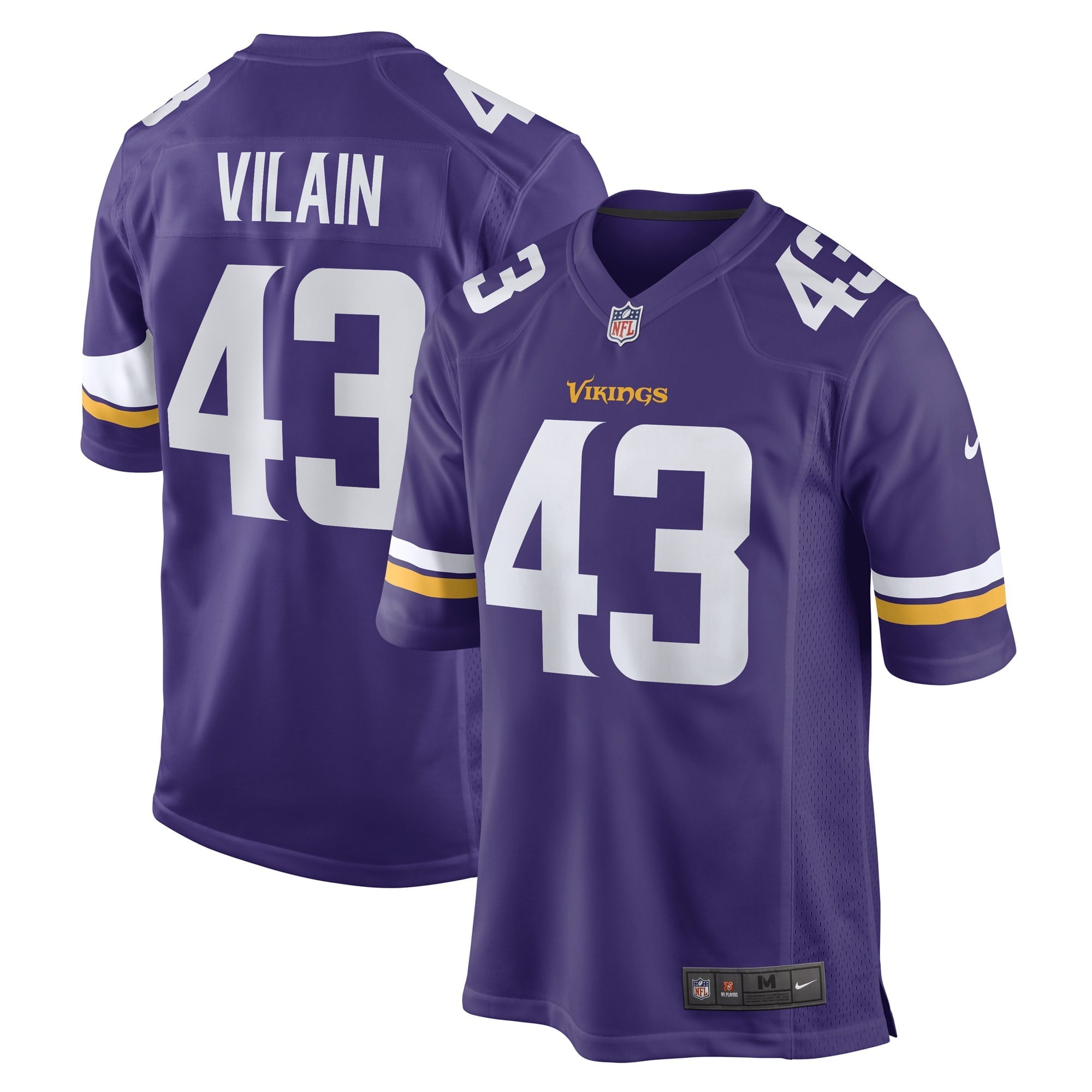 Men's Nike Luiji Vilain Purple Minnesota Vikings Game Player Jersey - PersonalJerseys