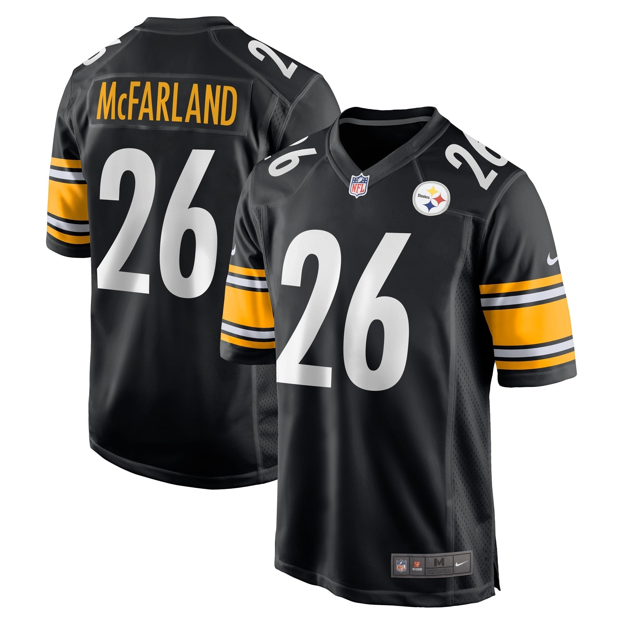Men's Nike Anthony McFarland Jr. Black Pittsburgh Steelers Game Player Jersey - PersonalJerseys