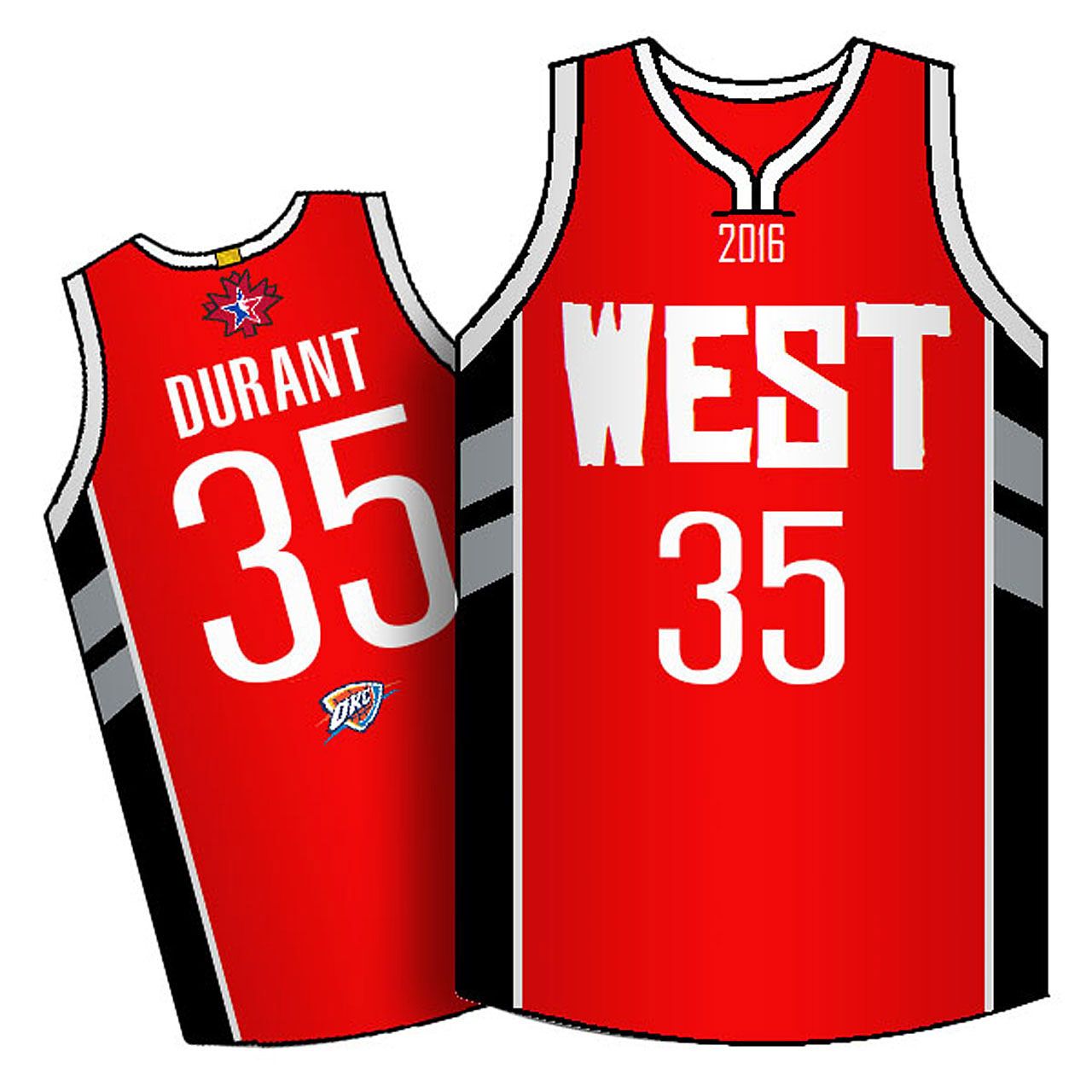 Male 2016 NBA Toronto All-Star Western Conference #35 Kevin Durant Red Jersey - Friend Lounge Store - Shop for All Things Jerseys Sports - PersonalJerseys