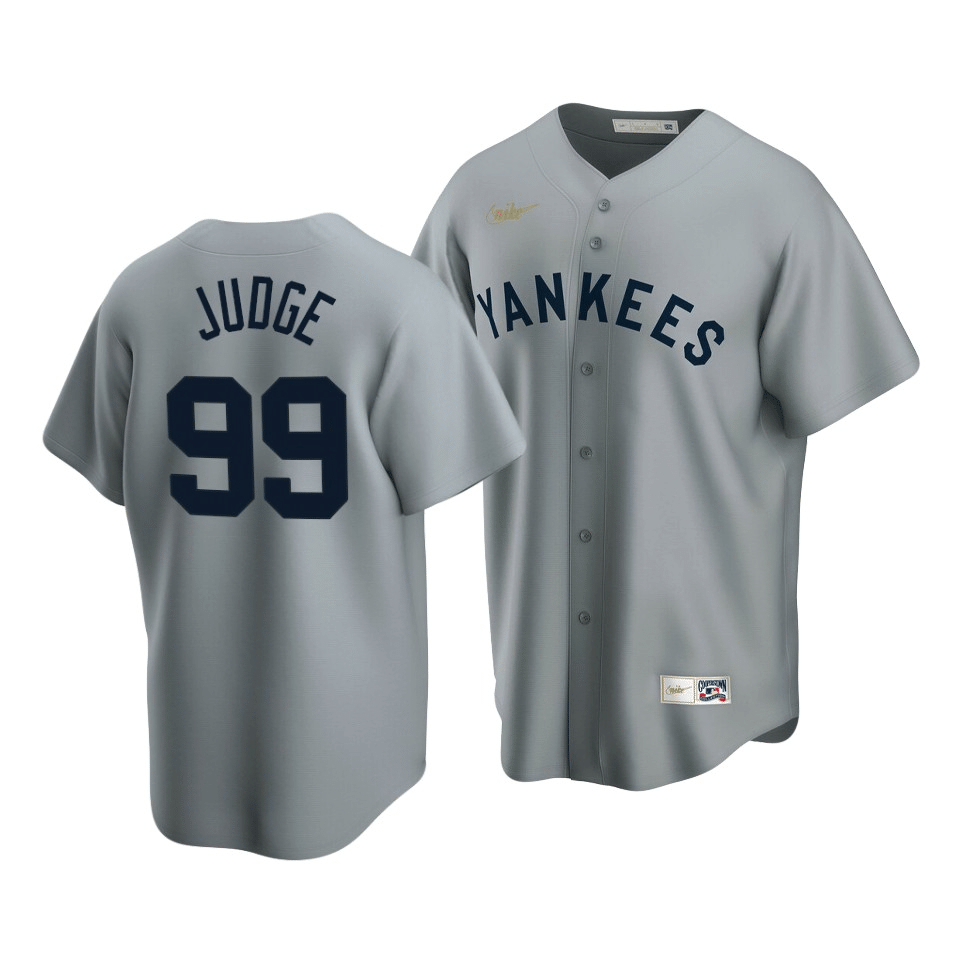 Men's New York Yankees Aaron Judge #99 Cooperstown Collection Gray Road Jersey - Friend Lounge Store - Shop for All Things Jerseys Sports - PersonalJerseys