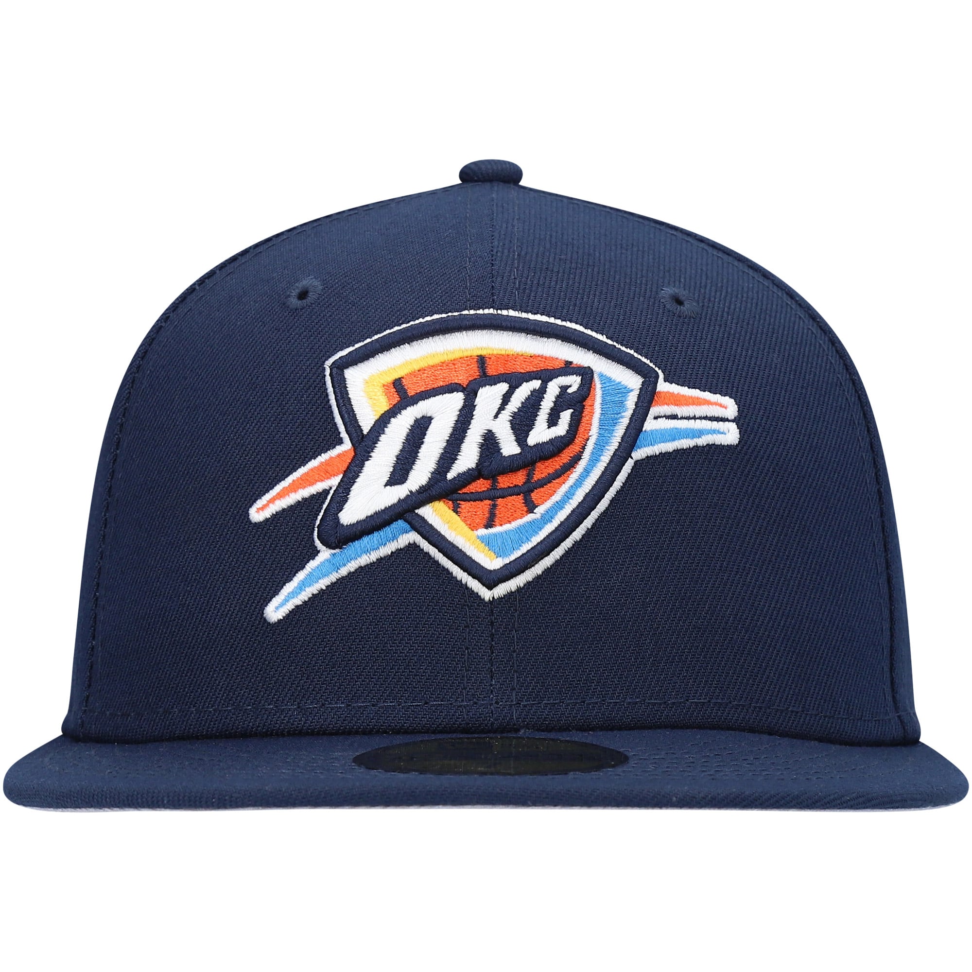 Oklahoma City Thunder New Era Team Logoman 59FIFTY Fitted Hat - Navy - PersonalJerseys