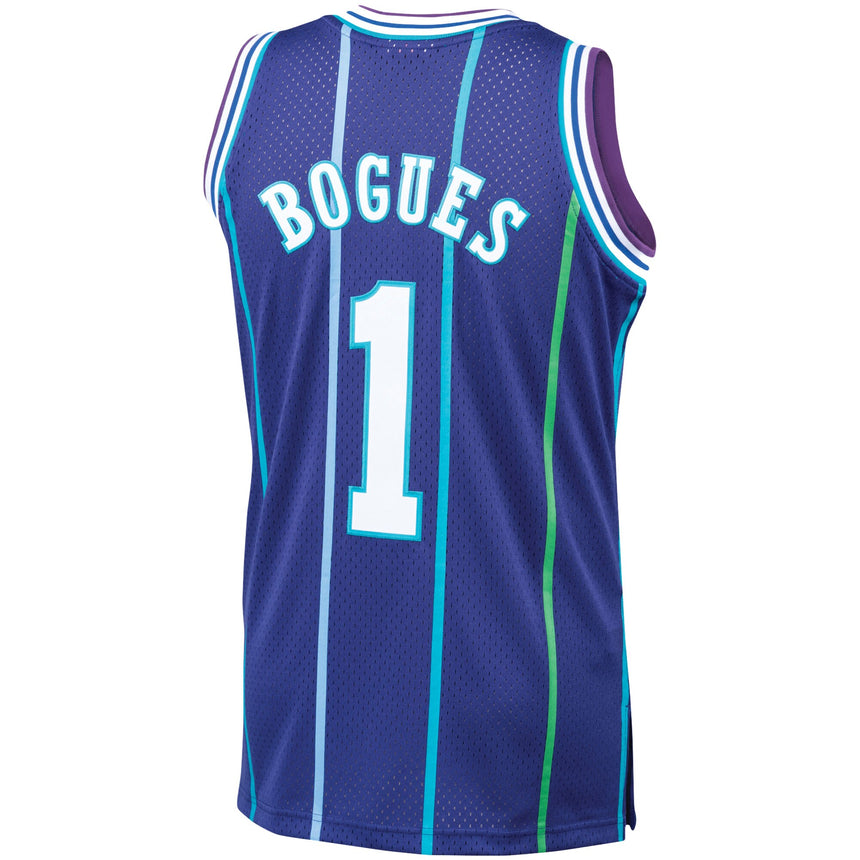 Men?ˉs Muggsy Bogues Charlotte Hornets 1994-95 Purple Swingman Replica Jersey By Mitchell & Ness - PersonalJerseys